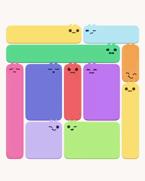 MeowBlock Level 10 after step 11, placing the 4-cell horizontal block at the upper center