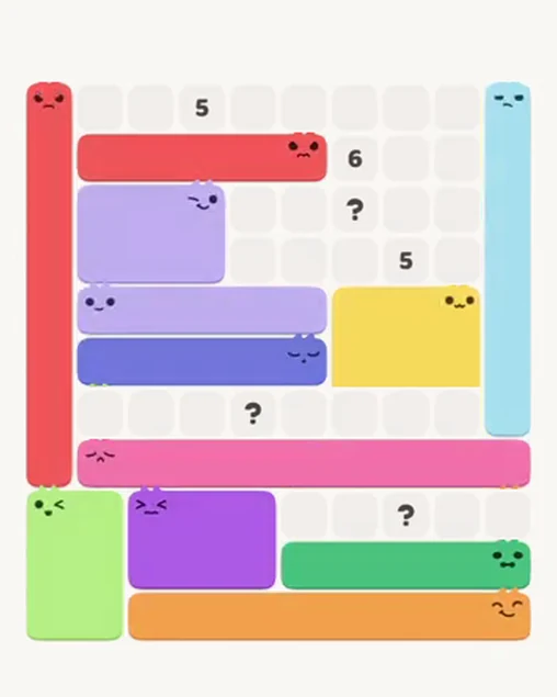 MeowBlock Level 103 after step 12, placing the 5-cell horizontal block at the upper center