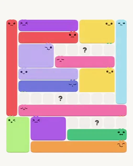 MeowBlock Level 103 after step 15, placing the 5-cell horizontal block at the middle-right area