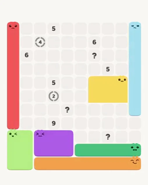 MeowBlock Level 103 after step 7, placing the 7-cell vertical block at the middle-right area