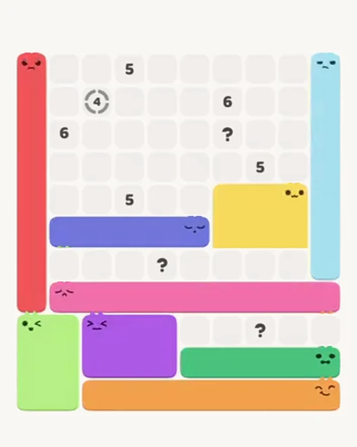 MeowBlock Level 103 after step 9, placing the 5-cell horizontal block at the middle center