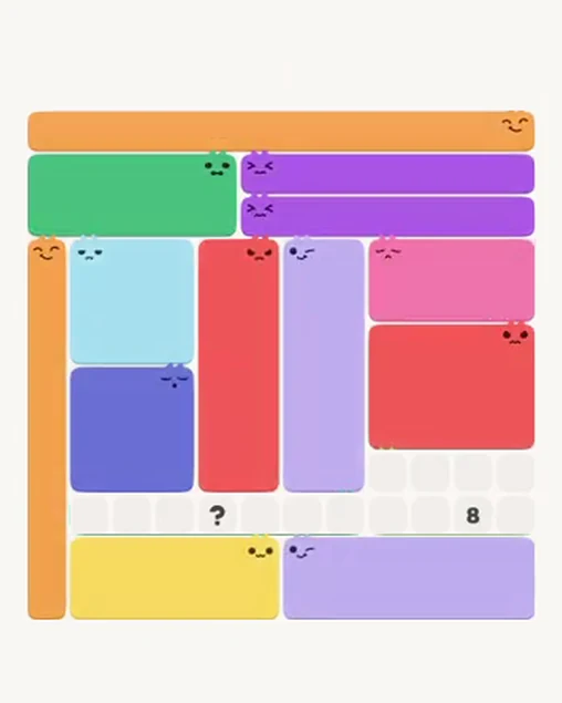MeowBlock Level 105 after step 13, placing the 12-cell rectangular block at the middle-right area