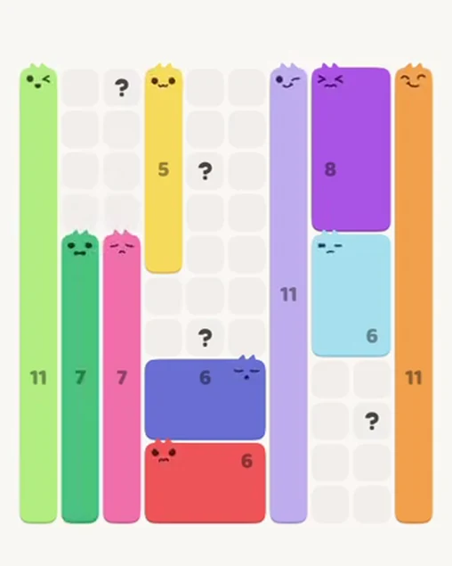 MeowBlock Level 109 after step 10, placing the 7-cell vertical block at the lower-left area