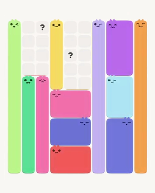 MeowBlock Level 109 after step 12, placing the 8-cell rectangular block at the lower-right area