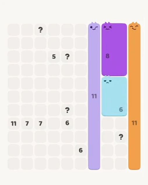 MeowBlock Level 109 after step 4, placing the 6-cell rectangular block at the middle-right area