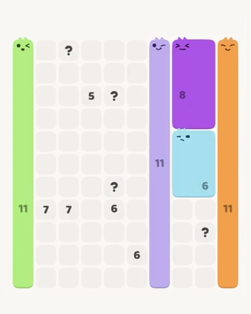 MeowBlock Level 109 after step 5, placing the 11-cell vertical block at the middle-left area
