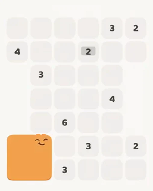 MeowBlock Level 11 after step 1, placing the 4-cell square block at the lower-left area