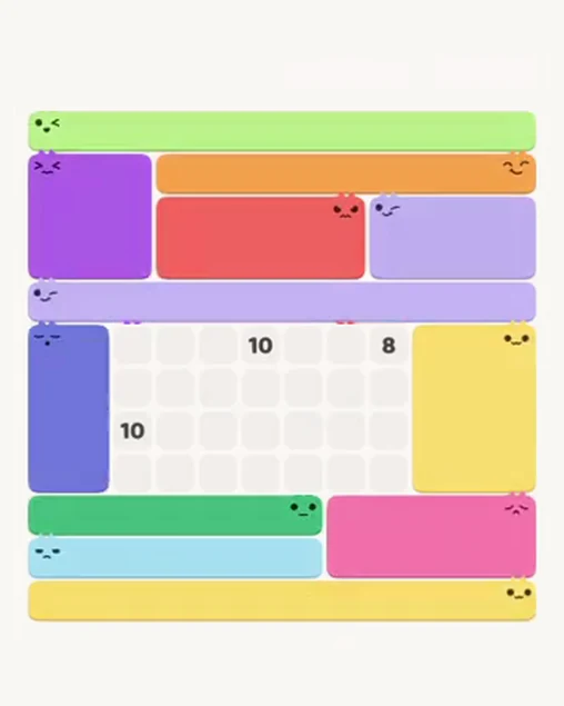 MeowBlock Level 110 after step 12, placing the 12-cell rectangular block at the middle-right area