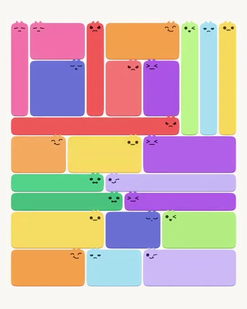 MeowBlock Level 111 after step 24, placing the 8-cell rectangular block at the upper center