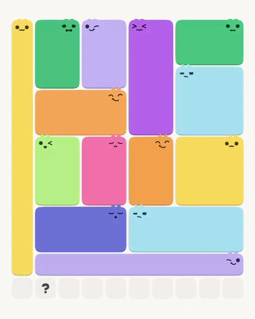 MeowBlock Level 112 after step 14, placing the 9-cell horizontal block at the lower center