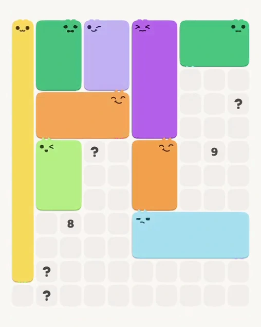 MeowBlock Level 112 after step 9, placing the 10-cell rectangular block at the lower-right area