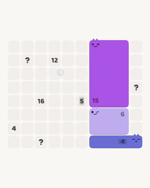 MeowBlock Level 114 after step 3, placing the 4-cell horizontal block at the lower-right area