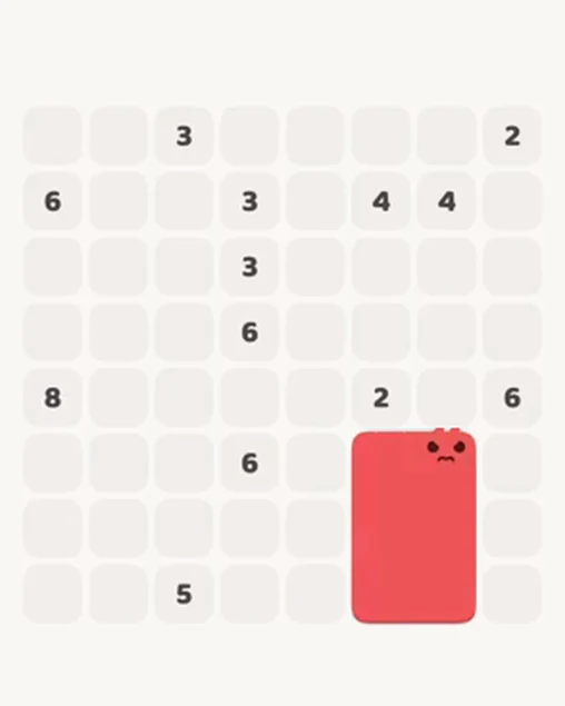 MeowBlock Level 12 after step 1, placing the 6-cell rectangular block at the lower-right area