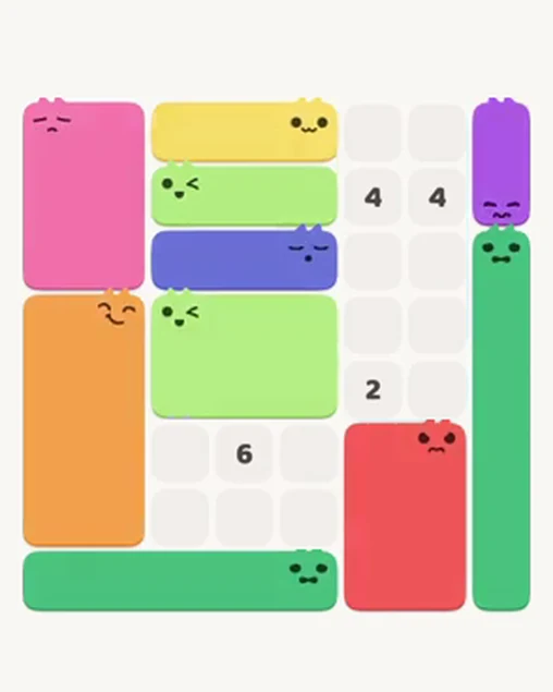 MeowBlock Level 12 after step 10, placing the 5-cell horizontal block at the lower center