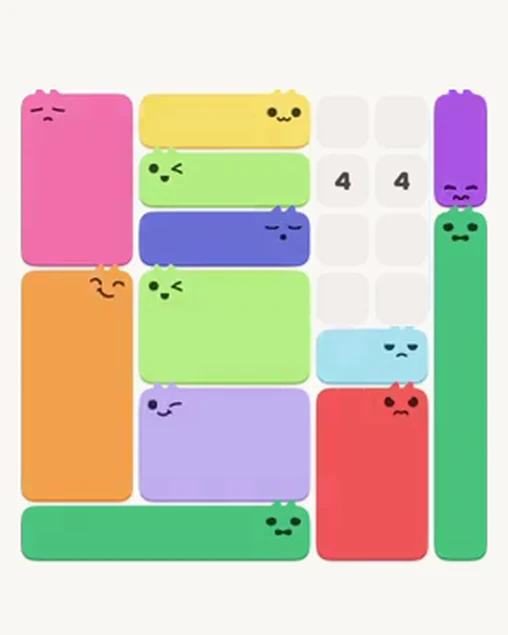 MeowBlock Level 12 after step 12, placing the 2-cell horizontal block at the middle-right area