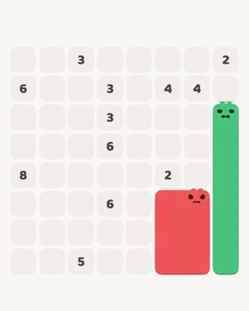 MeowBlock Level 12 after step 2, placing the 6-cell vertical block at the lower-right area