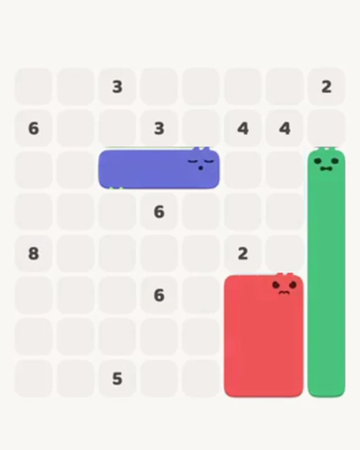 MeowBlock Level 12 after step 3, placing the 3-cell horizontal block at the middle center