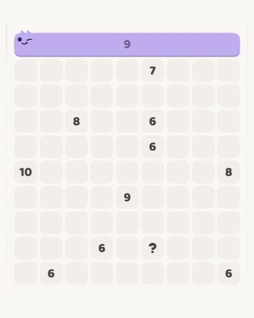 MeowBlock Level 120 after step 1, placing the 9-cell horizontal block at the upper center