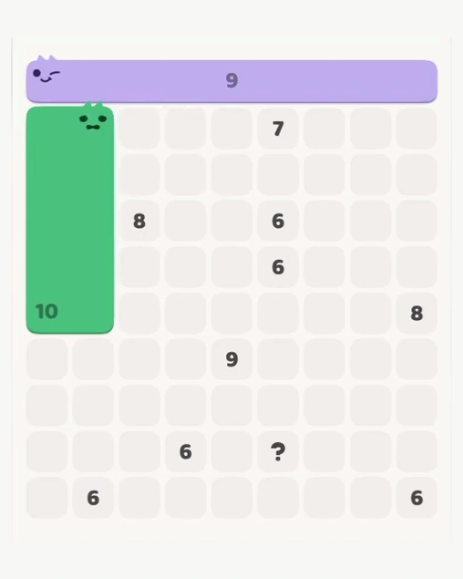 MeowBlock Level 120 after step 2, placing the 10-cell rectangular block at the middle-left area