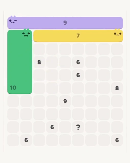 MeowBlock Level 120 after step 3, placing the 7-cell horizontal block at the upper-right area
