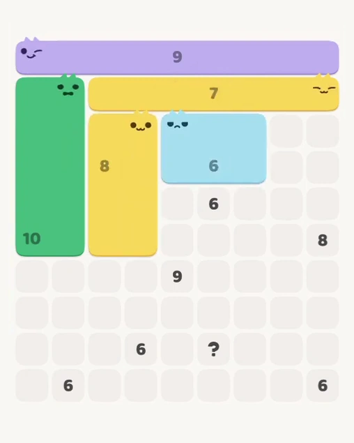 MeowBlock Level 120 after step 5, placing the 6-cell rectangular block at the middle-right area