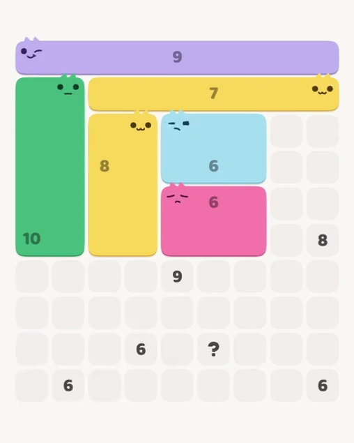 MeowBlock Level 120 after step 6, placing the 6-cell rectangular block at the middle-right area
