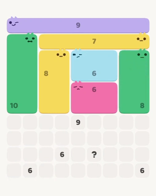 MeowBlock Level 120 after step 7, placing the 8-cell rectangular block at the middle-right area