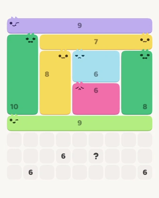 MeowBlock Level 120 after step 8, placing the 9-cell horizontal block at the lower center