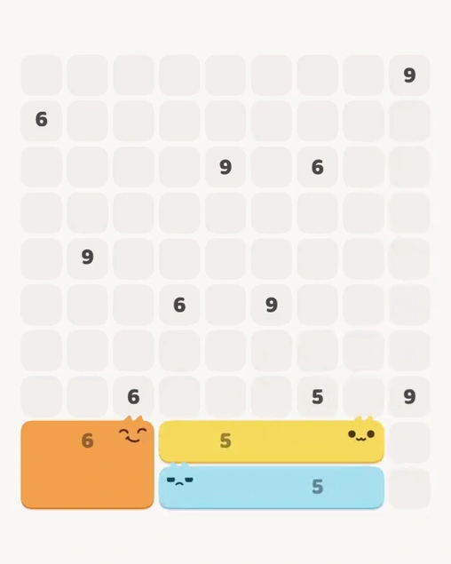 MeowBlock Level 122 after step 3, placing the 5-cell horizontal block at the lower-right area