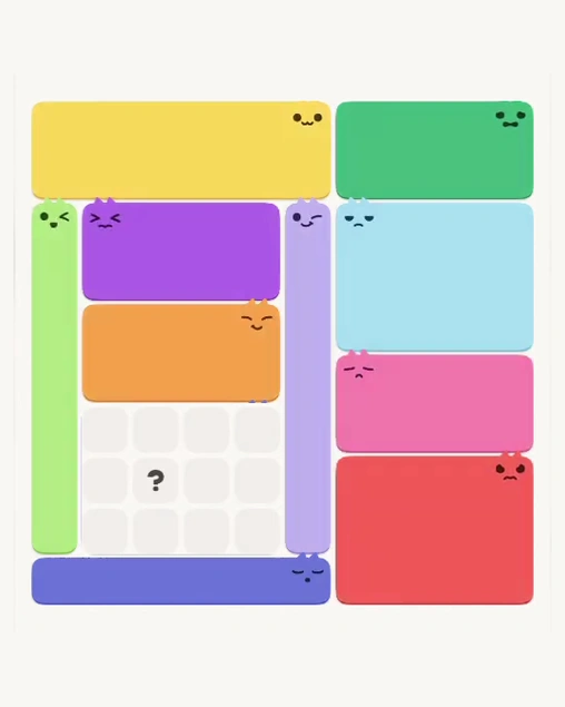 MeowBlock Level 125 after step 10, placing the 8-cell rectangular block at the middle-right area