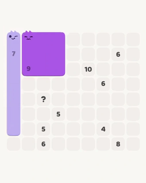 MeowBlock Level 127 after step 2, placing the 9-cell square block at the upper-left area