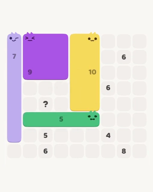 MeowBlock Level 127 after step 4, placing the 5-cell horizontal block at the lower center