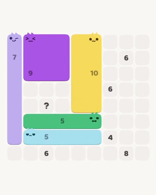 MeowBlock Level 127 after step 5, placing the 5-cell horizontal block at the lower center