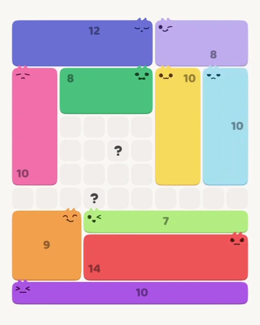MeowBlock Level 130 after step 10, placing the 10-cell rectangular block at the middle-right area