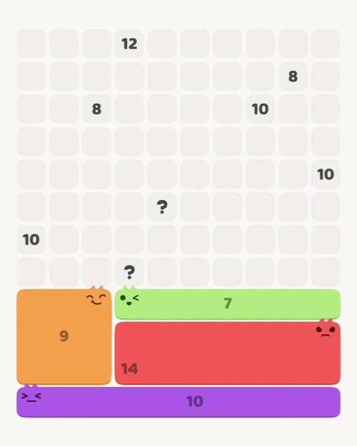 MeowBlock Level 130 after step 4, placing the 7-cell horizontal block at the lower-right area