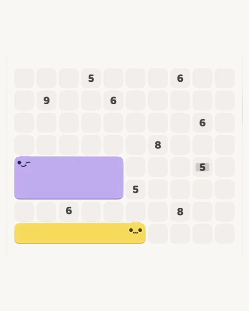 MeowBlock Level 137 after step 2, placing the 10-cell rectangular block at the lower-left area