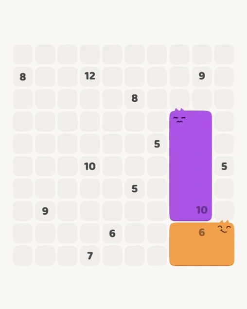 MeowBlock Level 138 after step 2, placing the 10-cell rectangular block at the middle-right area