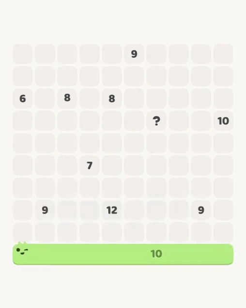 MeowBlock Level 140 after step 1, placing the 10-cell horizontal block at the lower center