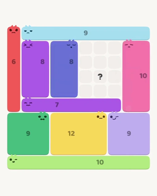 MeowBlock Level 140 after step 10, placing the 10-cell rectangular block at the middle-right area
