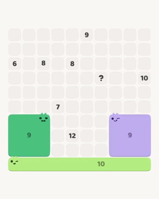 MeowBlock Level 140 after step 3, placing the 9-cell square block at the lower-right area