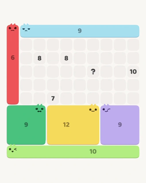 MeowBlock Level 140 after step 6, placing the 9-cell horizontal block at the upper center
