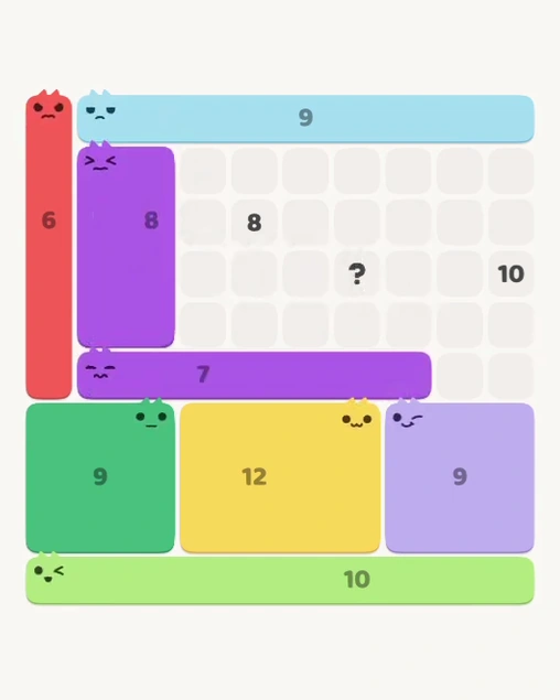 MeowBlock Level 140 after step 8, placing the 7-cell horizontal block at the middle center
