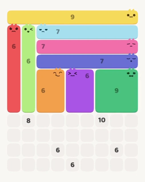 MeowBlock Level 142 after step 9, placing the 9-cell square block at the middle-right area