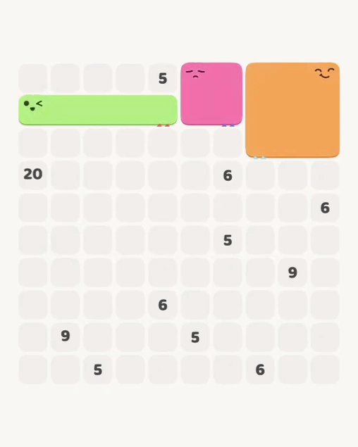 MeowBlock Level 143 after step 3, placing the 5-cell horizontal block at the upper-left area