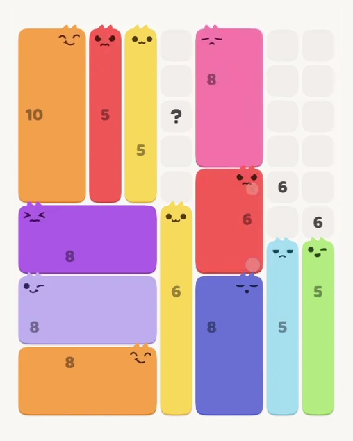 MeowBlock Level 144 after step 12, placing the 6-cell rectangular block at the middle-right area