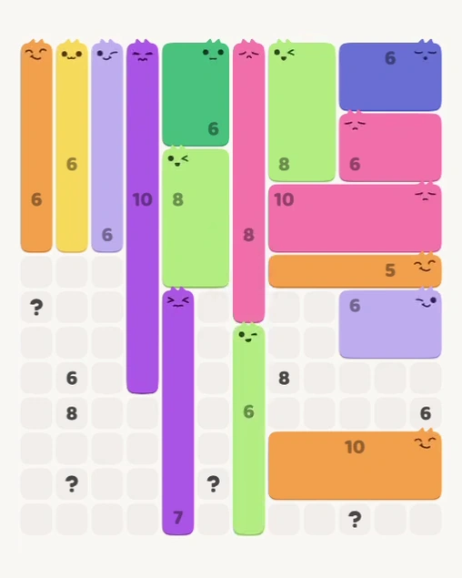 MeowBlock Level 146 after step 16, placing the 6-cell vertical block at the lower center