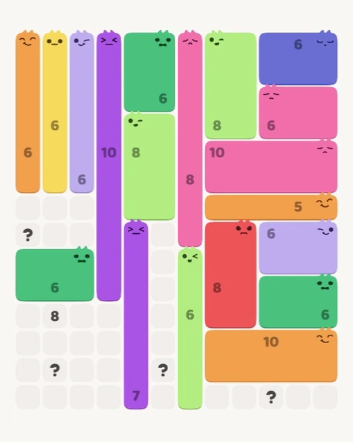 MeowBlock Level 146 after step 19, placing the 6-cell rectangular block at the lower-left area