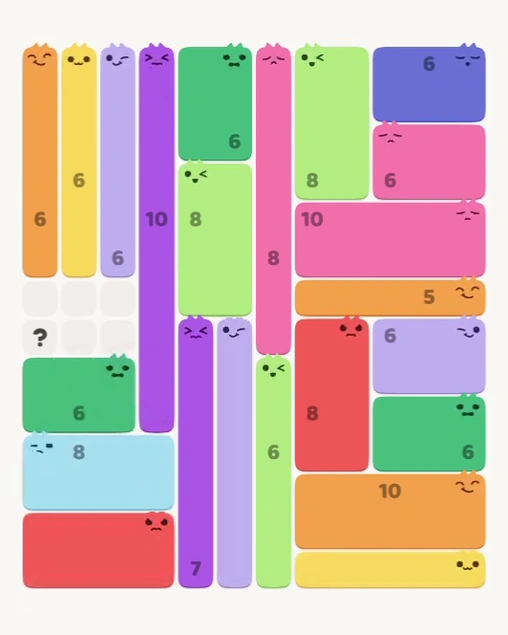 MeowBlock Level 146 after step 23, placing the 5-cell horizontal block at the lower-right area