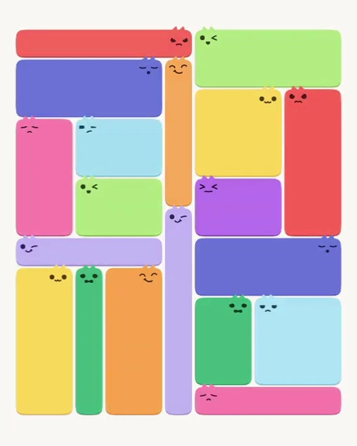 MeowBlock Level 148 after step 19, placing the 6-cell rectangular block at the middle center