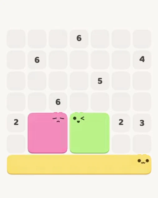MeowBlock Level 15 after step 3, placing the 4-cell square block at the lower center